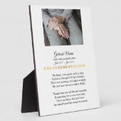 おばあちゃん記念詩と写真付きテーブル フォトプラーク (側面)