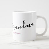 おばあちゃん設立パーソナライズされた年 ジャンボコーヒーマグカップ (右)