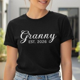 おばあちゃん設立2026 プレグナンシー・アナウンスメント 新しいおばあちゃん Tシャツ
