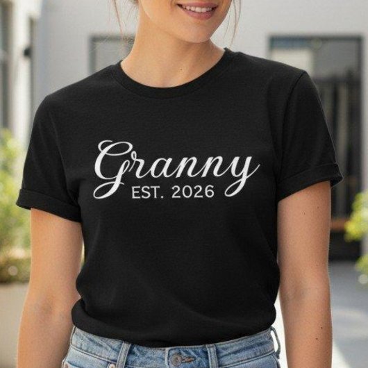 おばあちゃん設立2026 プレグナンシー・アナウンスメント 新しいおばあちゃん Tシャツ