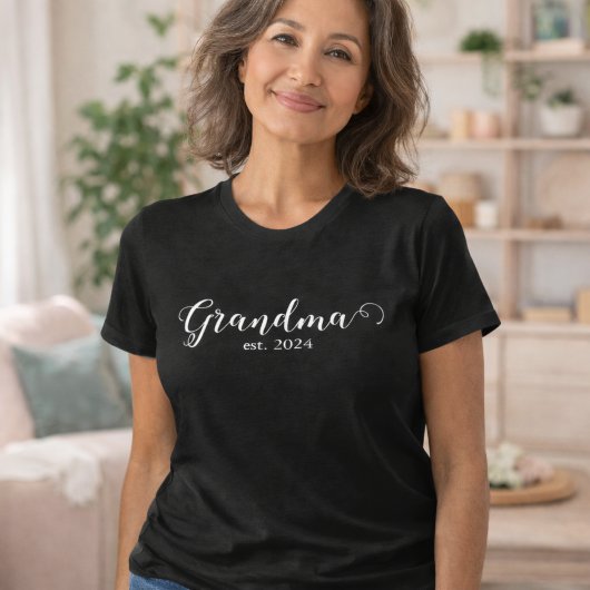 おばあちゃん設立 白のスクリプト Tシャツ