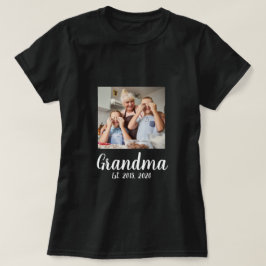 おばあちゃん設立 白 スクリプト 写真 Tシャツ