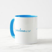 おばあちゃん設立 | 2トーンブルーとホワイト マグカップ (正面左)