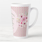 おばあちゃん詩ピンクの花ギフト名 カフェラテマグ (右)