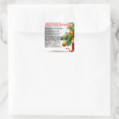 おばあちゃん詩 – クリスマスデザイン スクエアシール (バッグ)