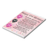 おばあちゃん詩 – 40歳の誕生日 ノートパッド (回転)