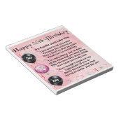 おばあちゃん詩 – 50誕生日 ノートパッド (アングル)