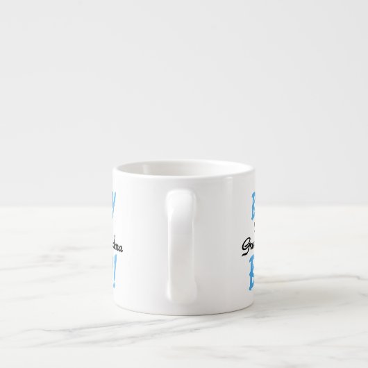 おばあちゃん誇りを持ったの男の赤ちゃんプレゼント エスプレッソカップ (裏面)