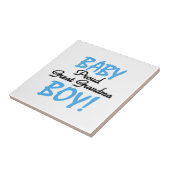 おばあちゃん誇りを持ったの男の赤ちゃんプレゼント タイル (側面)