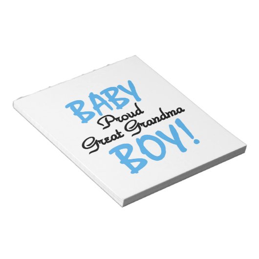 おばあちゃん誇りを持ったの男の赤ちゃんプレゼント ノートパッド (アングル)
