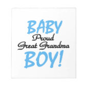 おばあちゃん誇りを持ったの男の赤ちゃんプレゼント ノートパッド (正面)