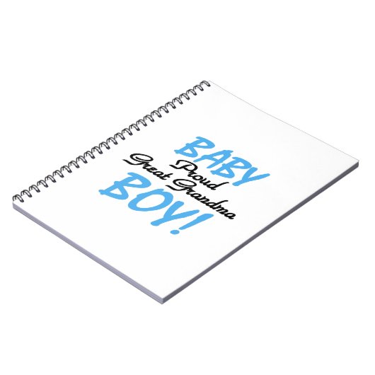 おばあちゃん誇りを持ったの男の赤ちゃんプレゼント ノートブック (左側)