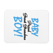 おばあちゃん誇りを持ったの男の赤ちゃんプレゼント マグネット (横)