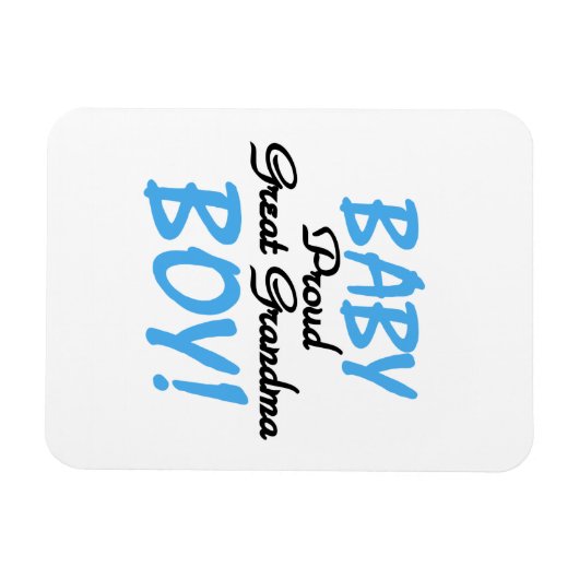 おばあちゃん誇りを持ったの男の赤ちゃんプレゼント マグネット (横)