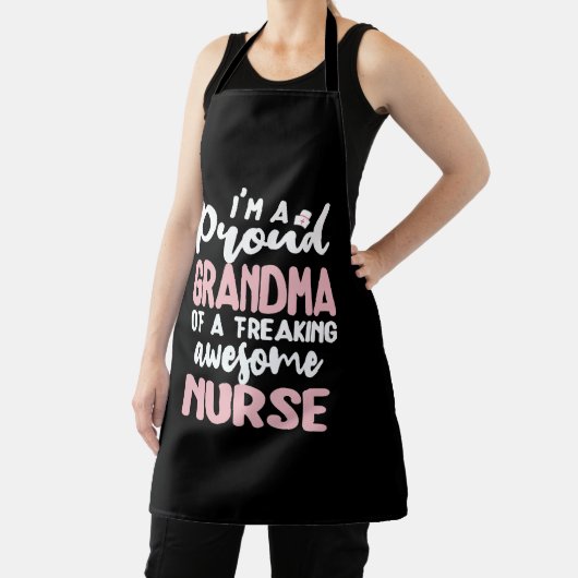 おばあちゃん誇りを持ったナース祖母の看護 エプロン (インサイチュ)