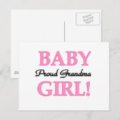 おばあちゃん誇りを持ったベビーガールTシャツ&ギフト ポストカード (正面/裏面)