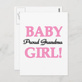 おばあちゃん誇りを持ったベビーガールTシャツ&ギフト ポストカード (正面/裏面)