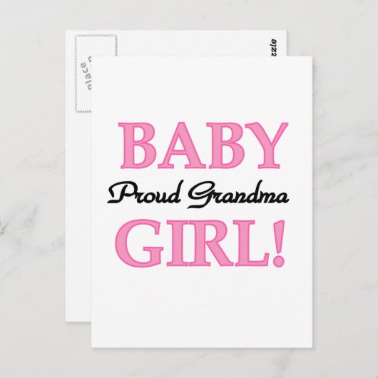 おばあちゃん誇りを持ったベビーガールTシャツ&ギフト ポストカード (正面/裏面)