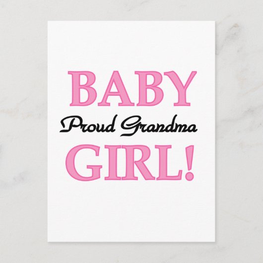 おばあちゃん誇りを持ったベビーガールTシャツ&ギフト ポストカード (正面)