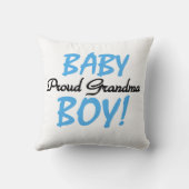 おばあちゃん誇りを持った男の赤ちゃんギフト クッション (裏面)