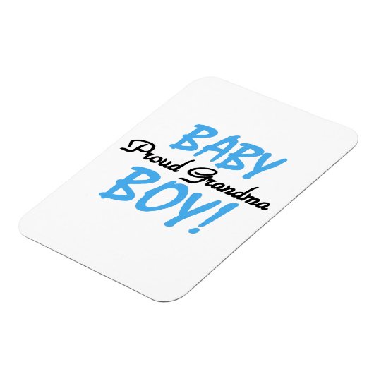 おばあちゃん誇りを持った男の赤ちゃんギフト マグネット (左側)