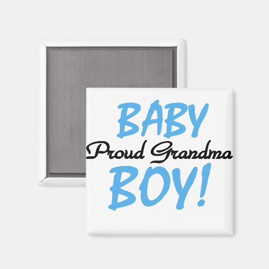 おばあちゃん誇りを持った男の赤ちゃんTシャツとギフト マグネット (正面/裏面)