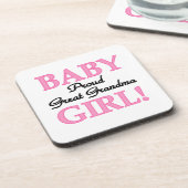 おばあちゃん誇りを持った素晴らし赤ちゃん女の子のプレゼント コースター (左側)