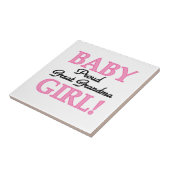 おばあちゃん誇りを持った素晴らし赤ちゃん女の子のプレゼント タイル (側面)