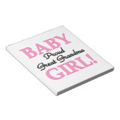 おばあちゃん誇りを持った素晴らし赤ちゃん女の子のプレゼント ノートパッド (アングル)