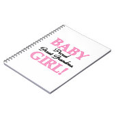 おばあちゃん誇りを持った素晴らし赤ちゃん女の子のプレゼント ノートブック (左側)