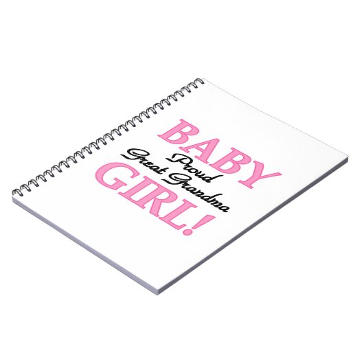 おばあちゃん誇りを持った素晴らし赤ちゃん女の子のプレゼント ノートブック (左側)