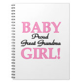 おばあちゃん誇りを持った素晴らし赤ちゃん女の子のプレゼント ノートブック (正面)