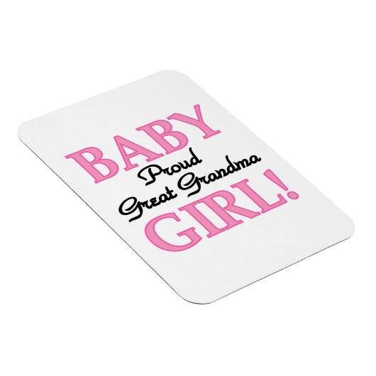 おばあちゃん誇りを持った素晴らし赤ちゃん女の子のプレゼント マグネット (右側)