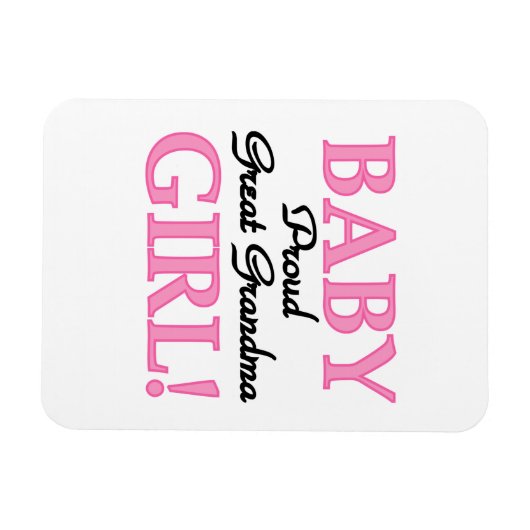 おばあちゃん誇りを持った素晴らし赤ちゃん女の子のプレゼント マグネット (横)