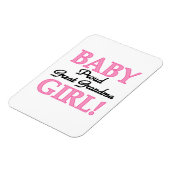 おばあちゃん誇りを持った素晴らし赤ちゃん女の子のプレゼント マグネット (左側)