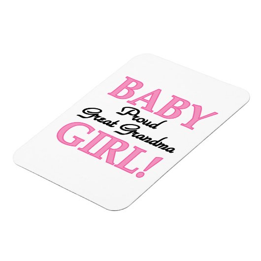 おばあちゃん誇りを持った素晴らし赤ちゃん女の子のプレゼント マグネット (左側)