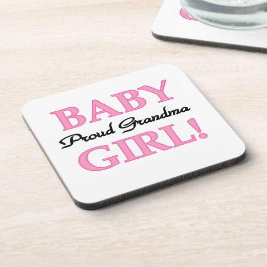 おばあちゃん誇りを持った赤ちゃんガールギフト コースター (左側)