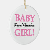 おばあちゃん誇りを持った赤ちゃんガールギフト セラミックオーナメント (右)