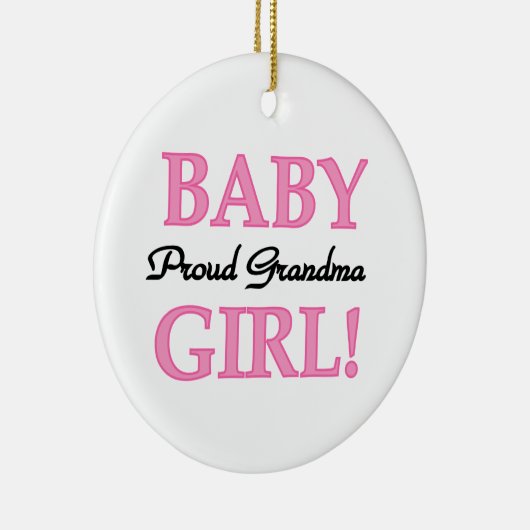 おばあちゃん誇りを持った赤ちゃんガールギフト セラミックオーナメント (右)