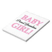 おばあちゃん誇りを持った赤ちゃんガールギフト ノートパッド (回転)