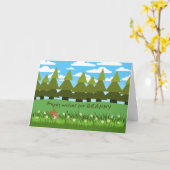 おばあちゃん誕生日かわいいバニーとデイジー カード (黄色い花)