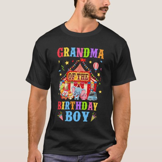 おばあちゃん誕生日のボーイサーカスカーニバルTh Tシャツ (正面)