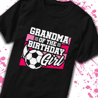 おばあちゃん誕生日ガールガールズサッカー誕生日 Tシャツ