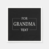 おばあちゃん誕生日パーソナライズされたギフト スタンダードカクテルナプキン (正面)