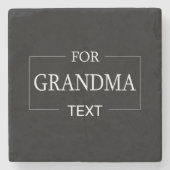 おばあちゃん誕生日パーソナライズされたギフト ストーンコースター (正面)