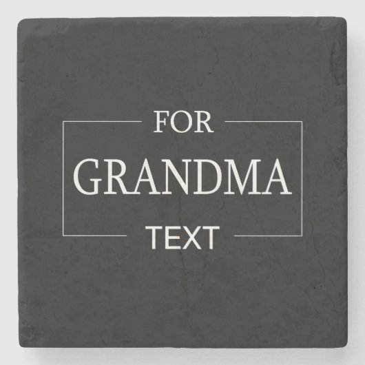 おばあちゃん誕生日パーソナライズされたギフト ストーンコースター (正面)