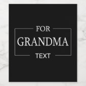 おばあちゃん誕生日パーソナライズされたギフト ワインラベル (シングルラベル)