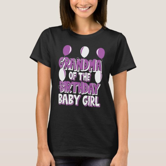おばあちゃん誕生日ベビーガール幼児パーティー Tシャツ (正面)