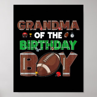 おばあちゃん誕生日ボーイサッカー選手の家族 ポスター