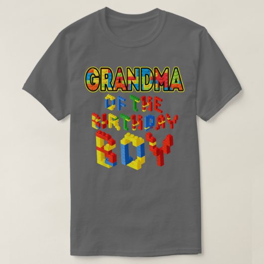 おばあちゃん誕生日ボーイブロック建物恋人G Tシャツ (デザイン正面)
